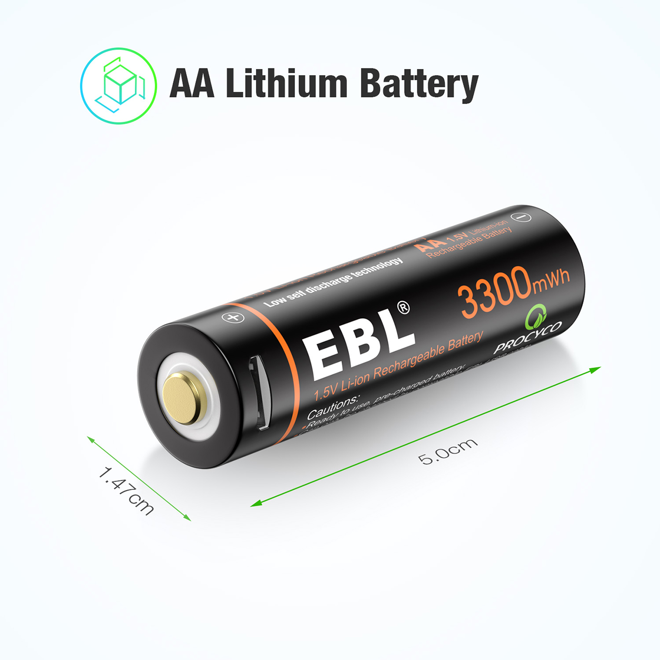 EBL rechargeable lithium battery